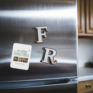 Ímã Foto da Família de Espaços de Natal Personalizado 