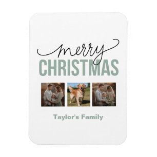 Ímã Foto da Família de Espaços de Natal Personalizado