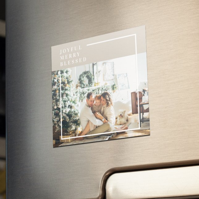 Imã Foto da família moderna | Feliz alegre abençoada (Criador carregado)