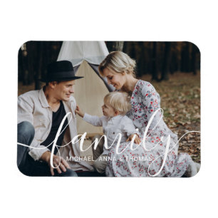 Ímã Foto da família personalizada com nome personaliza