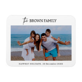 Ímã Foto da família personalizada simples e minimalist