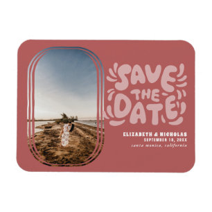 Ímã Foto da Imagem Retro Diversão Casamento Salve a D