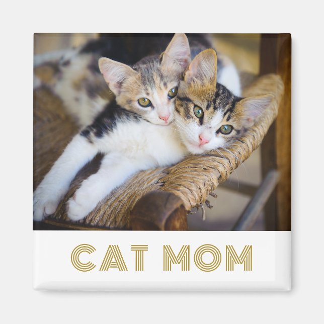Imã Foto da Mãe de Gato Moderno (Frente)