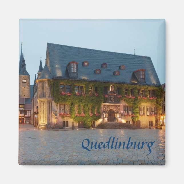 Imã Foto da noite de Quedlinburg (Frente)