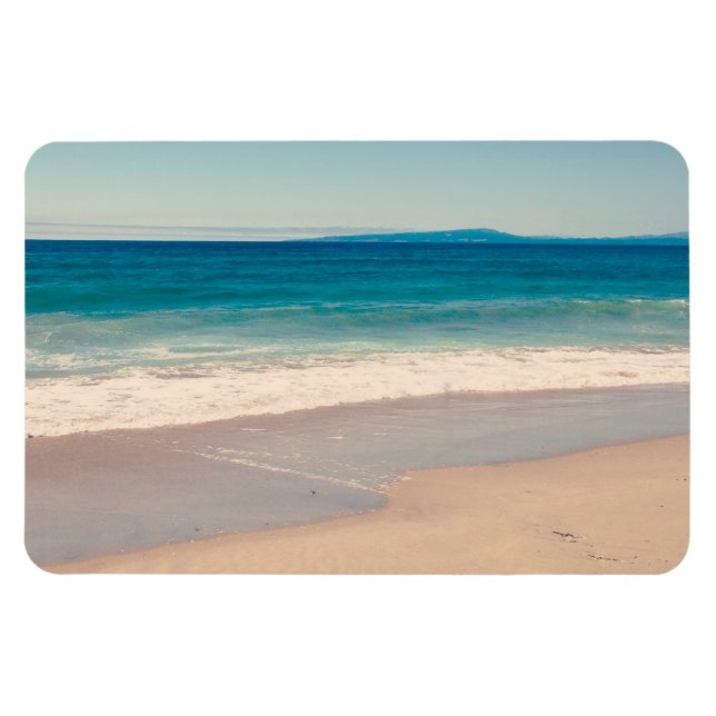 Ímã Foto da Praia Oceano Azul Cênico (Horizontal)