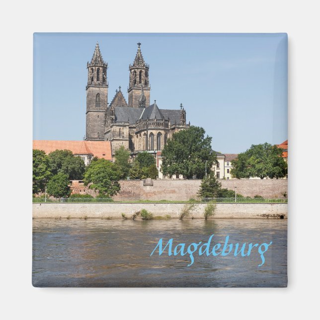 Imã Foto da vista Magdeburg Elbe (Frente)