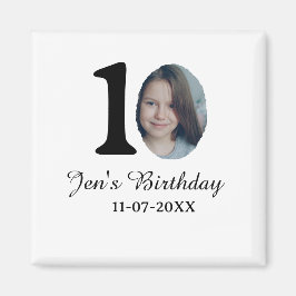 Imã Foto de 10° aniversário carta negrito crianças nom