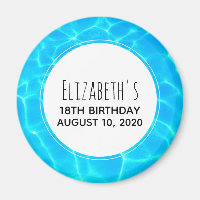 Foto de Água de Piscina Azul Clara de Aniversário