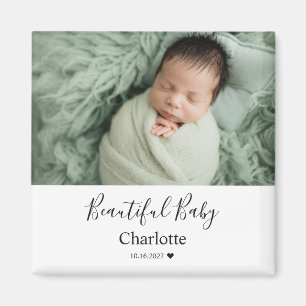 Imã Foto de Bebê com Nome Personalizado Lembrança