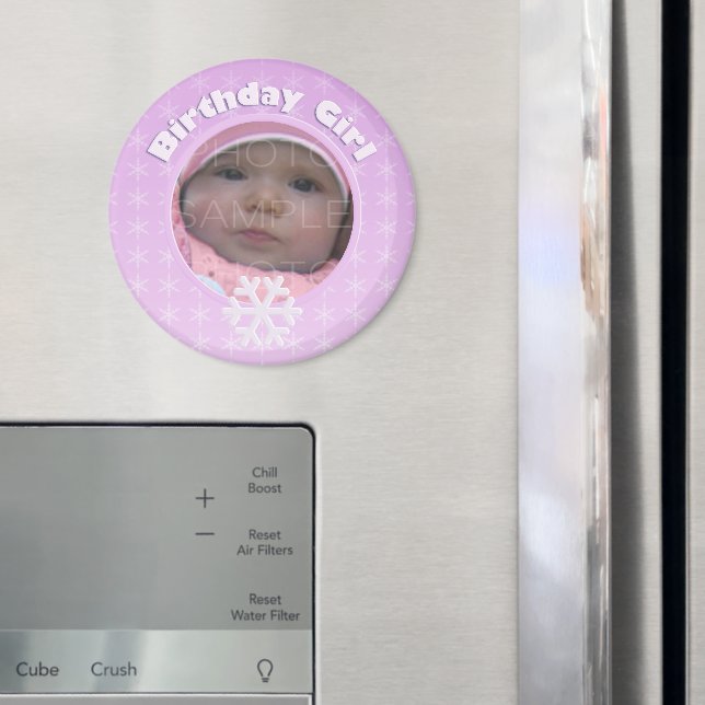 Imã Foto de Birthday Girl Winter Onederland (In Situ (Fridge))