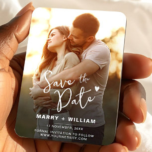 Ímã Foto de casal bonitinha e minimalista elegante sal