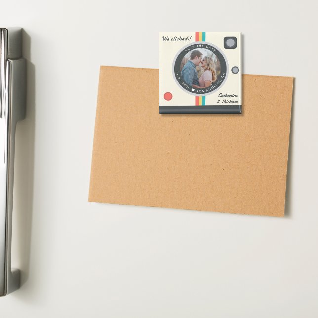 Imã Foto de Casal de Câmera Instantânea Salva A Data (Criador carregado)