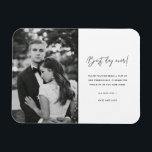 Ímã Foto De Casamento Branco Negro No Melhor Dia De To<br><div class="desc">Obrigado de casamento de design preto e branco que você usa imãs apresentando sua foto favorita de casamento. Mostre a sua família e amigos sua apreciação por fazer parte de sua celebração de casamento com um obrigado personalizado,  seu imã,  será uma lembrança memorável por anos.</div>