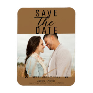 Ímã Foto de casamento do tipo Save the Date com selim 