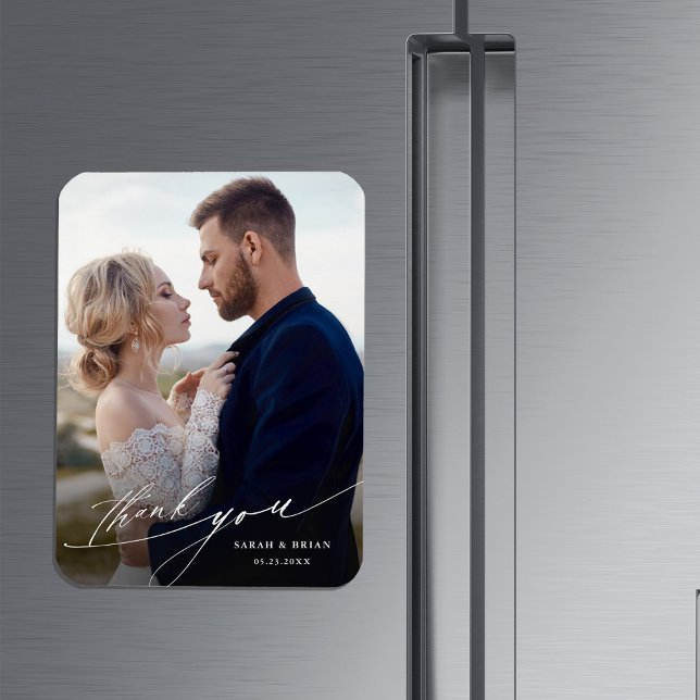 Ímã Foto de Casamento por Caligrafia Moderna (Criador carregado)