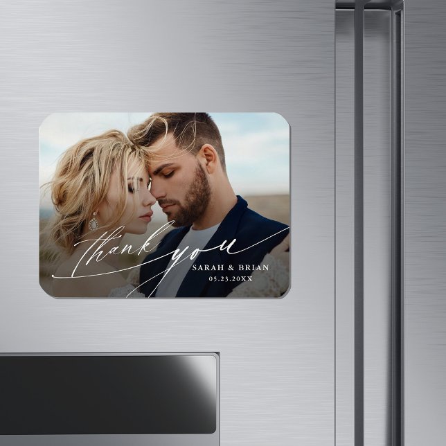 Ímã Foto de Casamento por Caligrafia Moderna (Criador carregado)