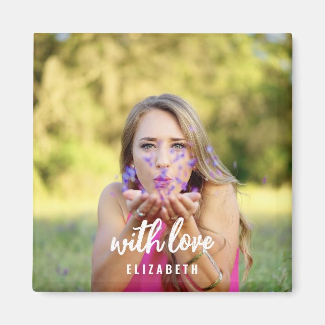 Imã Foto de Chá de Noiva Personalizada com Texto Simpl (Frente)