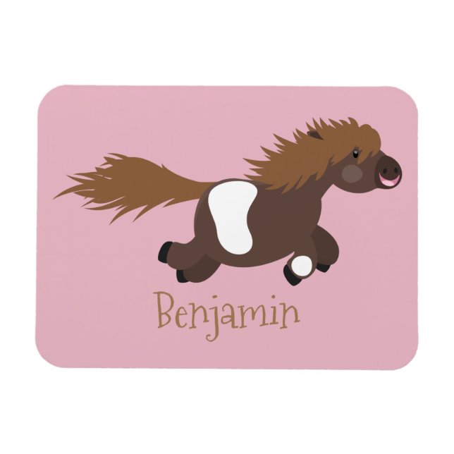 Ímã Foto de desenho animado de Shetland em circulação (Horizontal)
