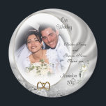 Imã Foto de diamantes de Casamento Magnet<br><div class="desc">Foto do Magnet de diamantes de Casamento. Composição de imagem e ilustração para o elegante casamento formal, aniversário ou modelo de festa de noivado O texto é totalmente personalizável. Adicione suas informações ou altere-as completamente. Selecione uma fonte e cor diferentes. O modelo pode ser utilizado para qualquer ocasião especial. Simplesmente...</div>