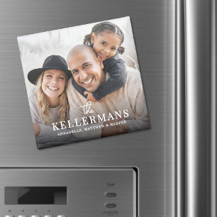 Imã Foto de Família com Nome Personalizado