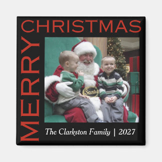 Imã Foto de família de ímã de feriado com Feliz Natal