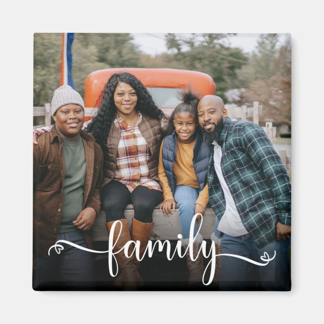 Imã Foto de Família em Letra de Forma (Frente)