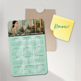 Ímã Foto de Feriado Simples do Calendário do Modern Mi
