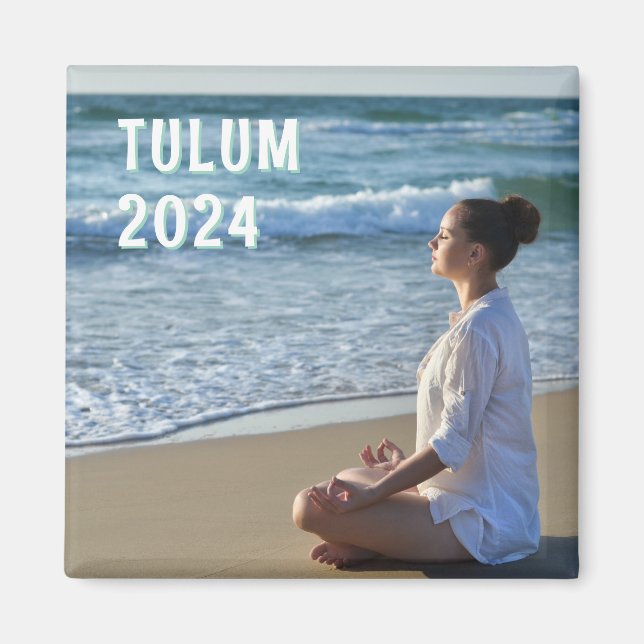 Imã Foto de Férias de Praia (Frente)