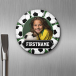 Imã Foto de futebol para o time ou jogador - verde<br><div class="desc">Personalize com sua foto e seu nome. Se precisar ajustar a foto ou digite,  clique no botão PERSONALIZAR ESTA acima.</div>