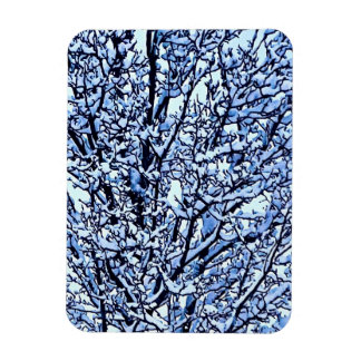 Ímã Foto de Galhos de Árvore de Inverno Cobertos de Ne