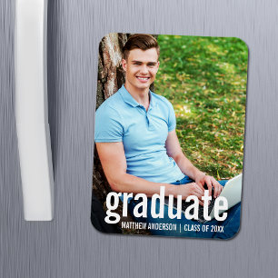 Ímã Foto de Graduação de Graduado Moderno