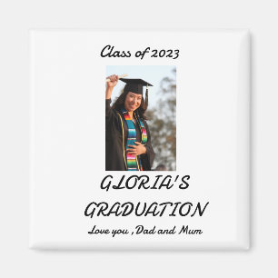 Imã Foto de Graduação Simples Personalizada