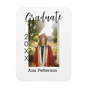 Ímã Foto de graduado clássico moderno adicionar ano no