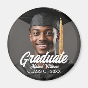 Imã Foto de Graduado com Letreiro em Negrito Festa de