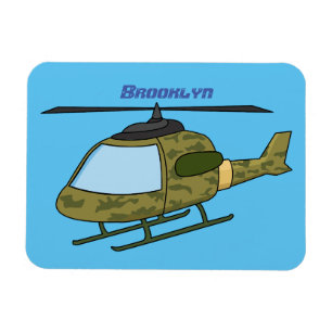 Ímã Foto de helicóptero de camoflagem do exército