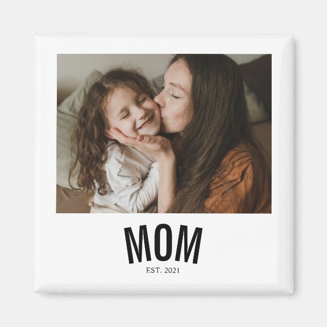 Imã Foto de Mãe Minimalista Estabelecida (Frente)