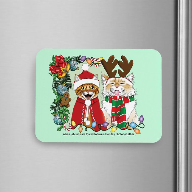 Ímã Foto de Natal Anual para Gatos (Criador carregado)