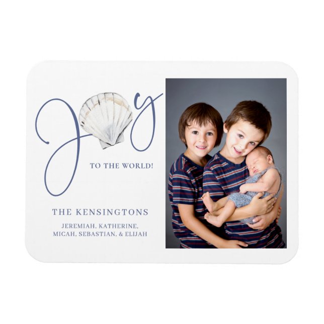 Ímã Foto de Natal de Seashell (Horizontal)