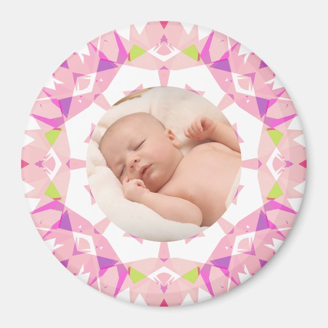 Imã Foto de Natal Personalizada de Pastéis Bonito Suav (Frente)