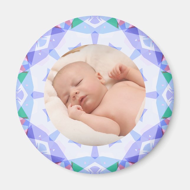 Imã Foto de Natal Personalizada de Pastéis Bonito Suav (Frente)