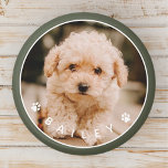 Imã Foto de Pet da Família de Pinças Cegas Modernas<br><div class="desc">Este design simples e clássico é composto por tipografia sans serif e adiciona uma foto personalizada do seu animal de estimação.</div>