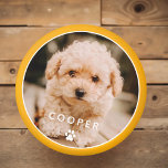 Imã Foto de Pet de Música Elegante Simples e Reproduti<br><div class="desc">Este design simples e clássico é composto por tipografia sans serif e adiciona uma foto personalizada do seu animal de estimação.</div>