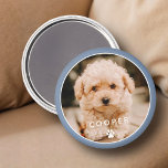 Imã Foto de Pet de Música Elegante Simples e Reproduti<br><div class="desc">Este design simples e clássico é composto por tipografia sans serif e adiciona uma foto personalizada do seu animal de estimação.</div>