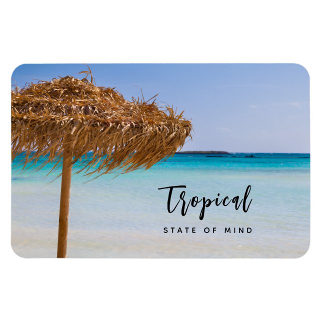 Ímã Foto de Praia Tropical Estado de Espírito Tropical (Horizontal)