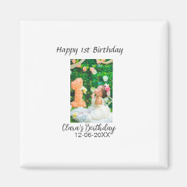 Imã Foto de primeiro aniversario feliz simples e elega