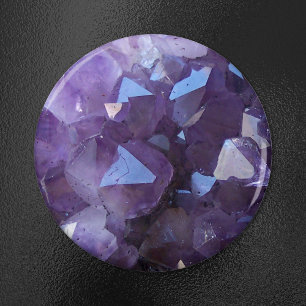 Imã Foto de Quartzo Amethyst Brasileiro Roxo