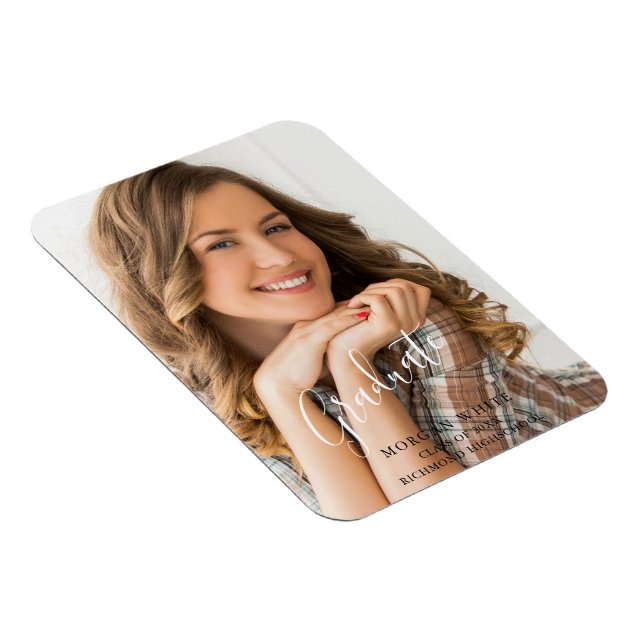 Ímã Foto de Script de Graduação Moderna (Lado Direito)