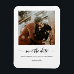 Ímã Foto De Script Minimalista Salva A Data<br><div class="desc">Design moderno e elegante imprimiu Imã salve a data de Foto Minimalista de Script que pode ser personalizada com seu texto. Clique no botão "Personalizar" e use nossa ferramenta design para modificar este modelo. Veja a Design de Arte Gráfica para outros produtos que combinam com este design!</div>