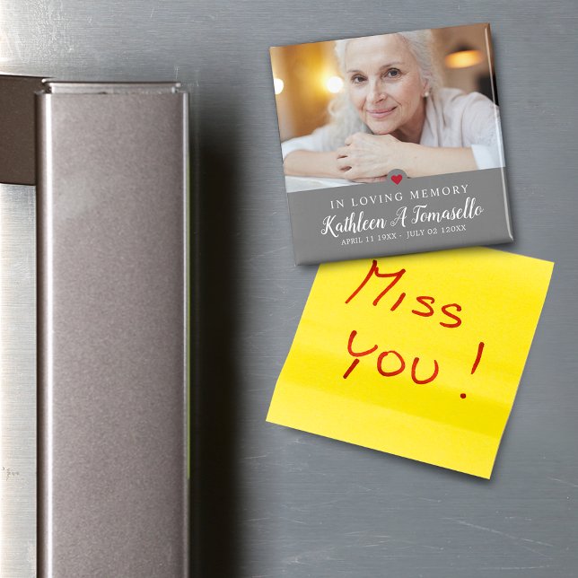 Imã Foto de simpatia de memória moderna e adorável (In Loving Memory Sympathy Photo Magnet)