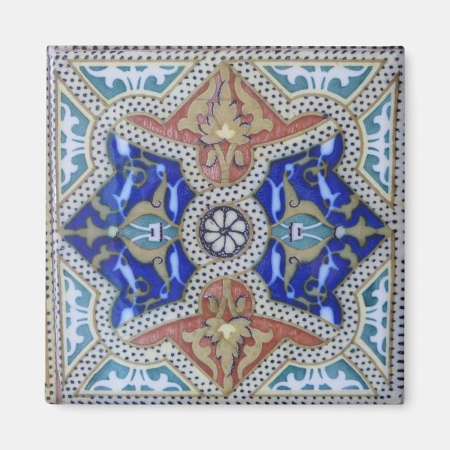 Imã Foto do azulejo do mosaico marroquino - (Frente)